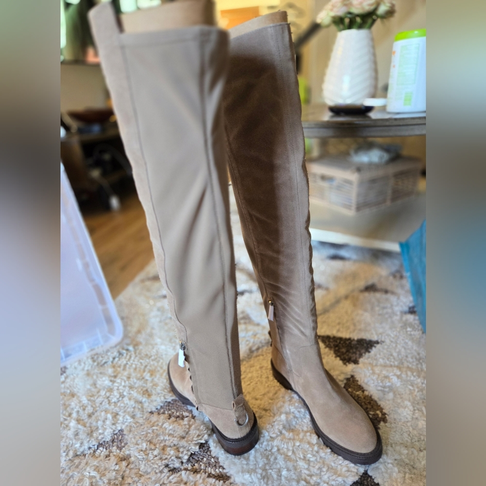 Sam Edelman Tan Suede over the knee boots